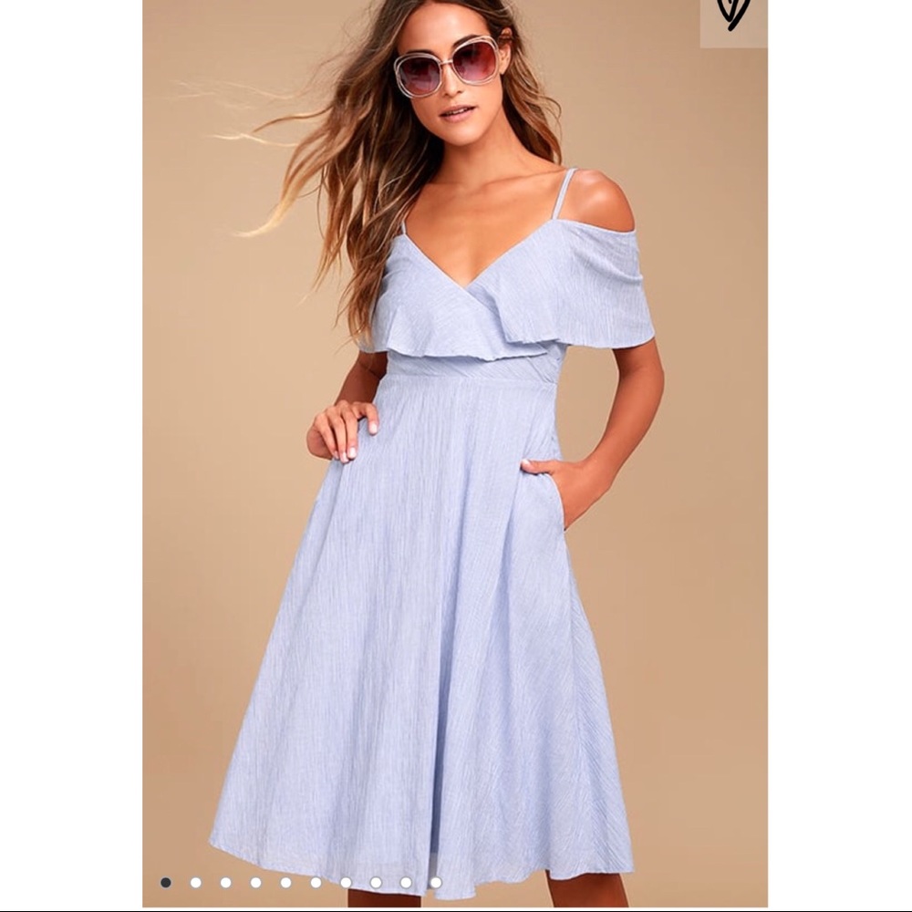 Yacht Rock Blue and White Striped Dress